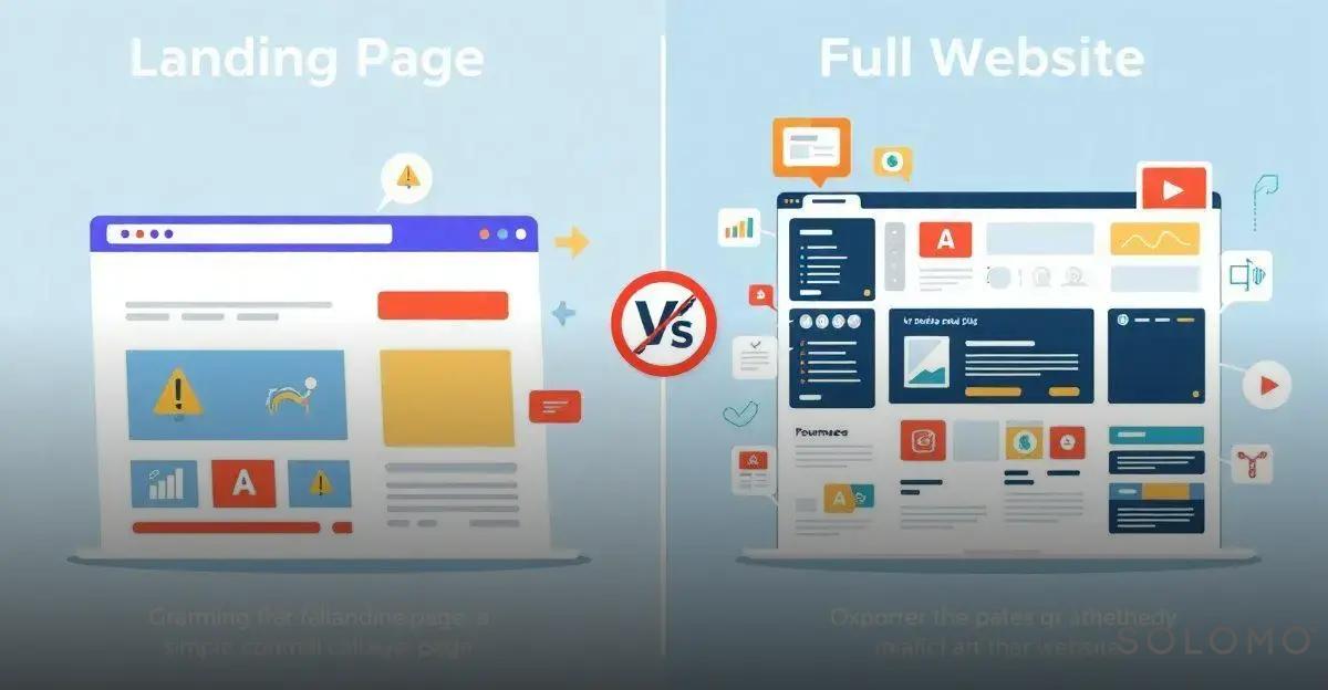 Diferenças entre landing page e site